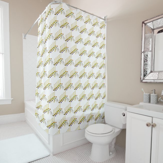 Croquet Pattern Shower Curtain