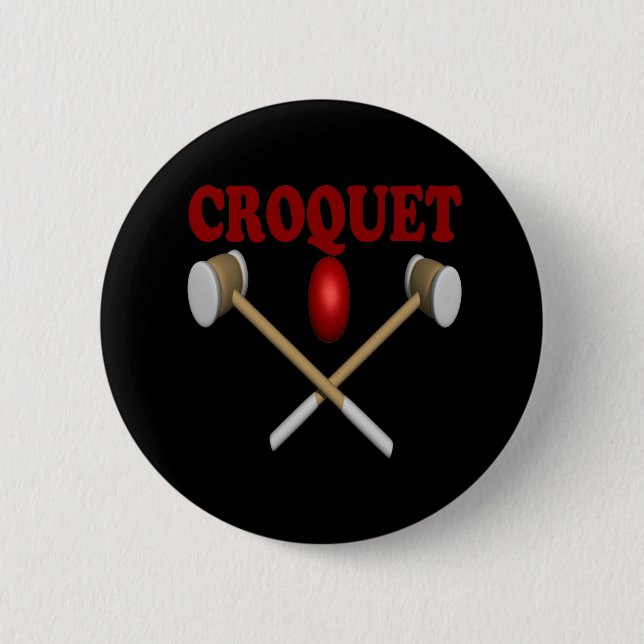 Croquet Pinback Button (Front)