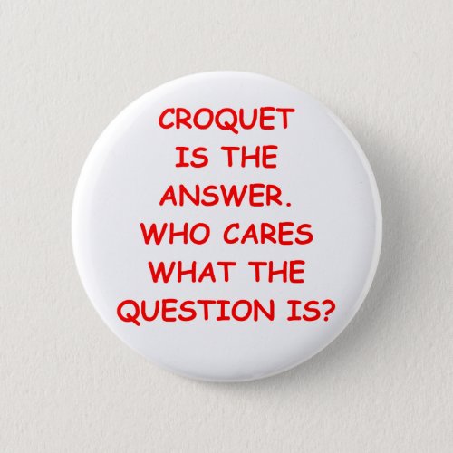 croquet pinback button
