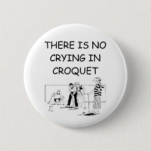 CROQUET PINBACK BUTTON