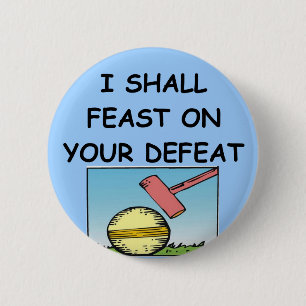 croquet pinback button