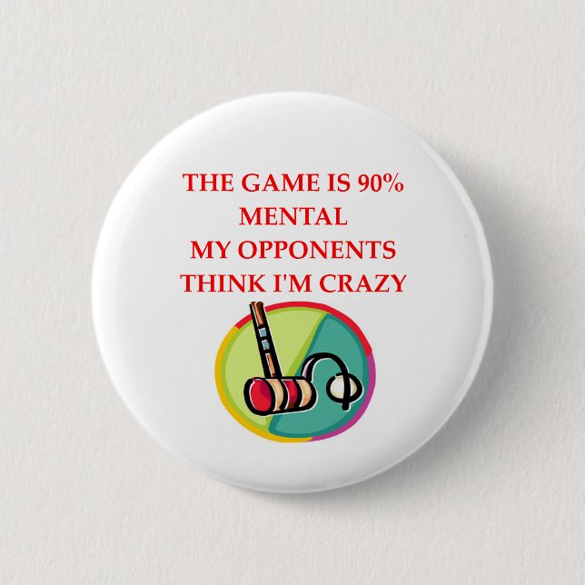 croquet pinback button (Front)