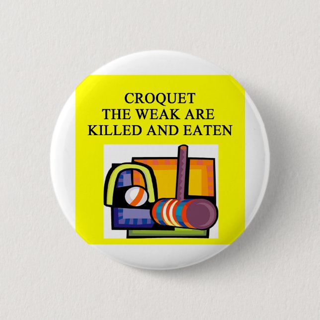 CROQUET PINBACK BUTTON (Front)