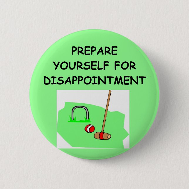 croquet pinback button (Front)