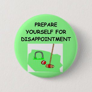 croquet pinback button
