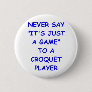 croquet pinback button