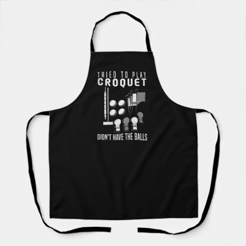 Croquet Play Croquet Apron