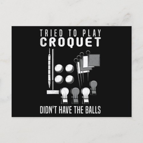 Croquet Play Croquet Postcard