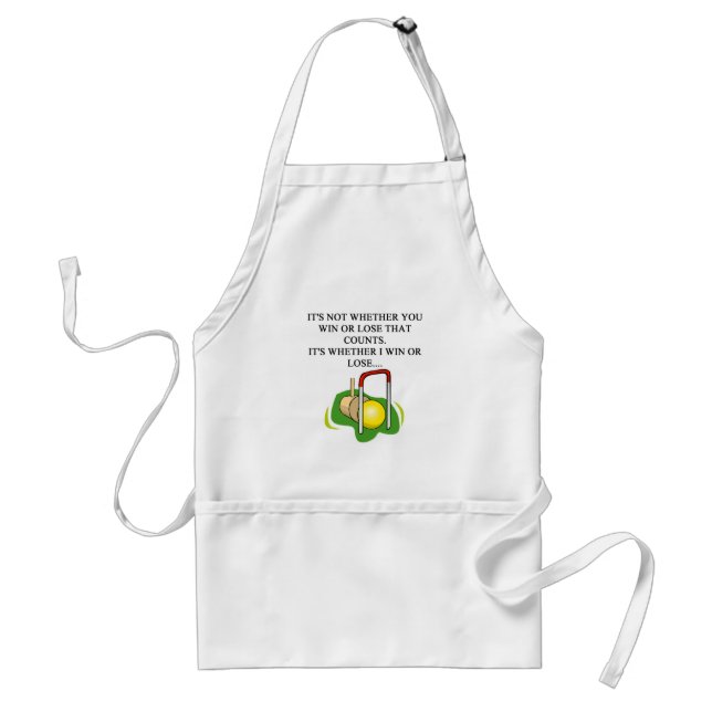 CROQUET player Adult Apron (Front)