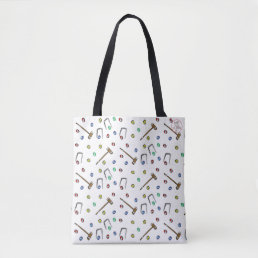 Croquet Player Boho Hand-Illustrated Whimsical  Tote Bag
