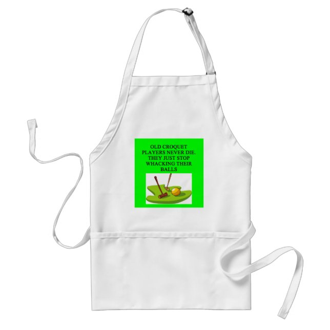 CROQUET player joke Adult Apron (Front)