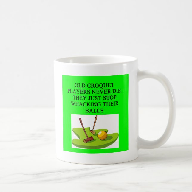 CROQUET player joke Coffee Mug (Right)