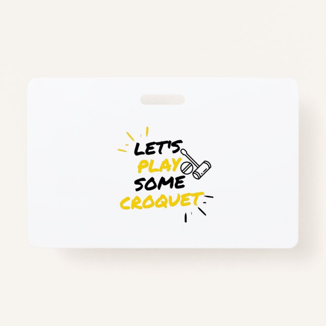 Croquet players badge (Front)