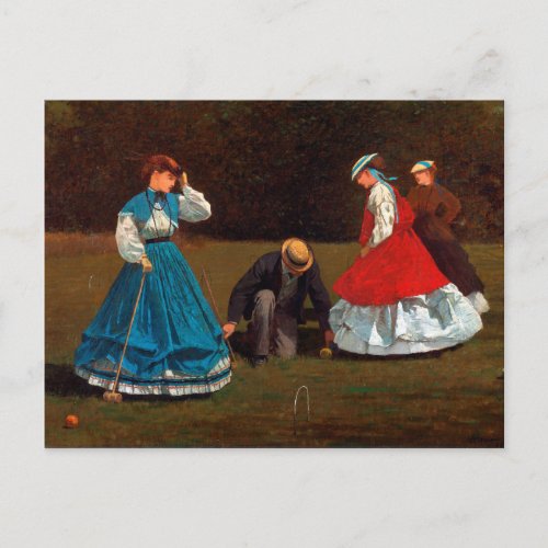 Croquet Scene by Winslow Homer 1866 Postcard
