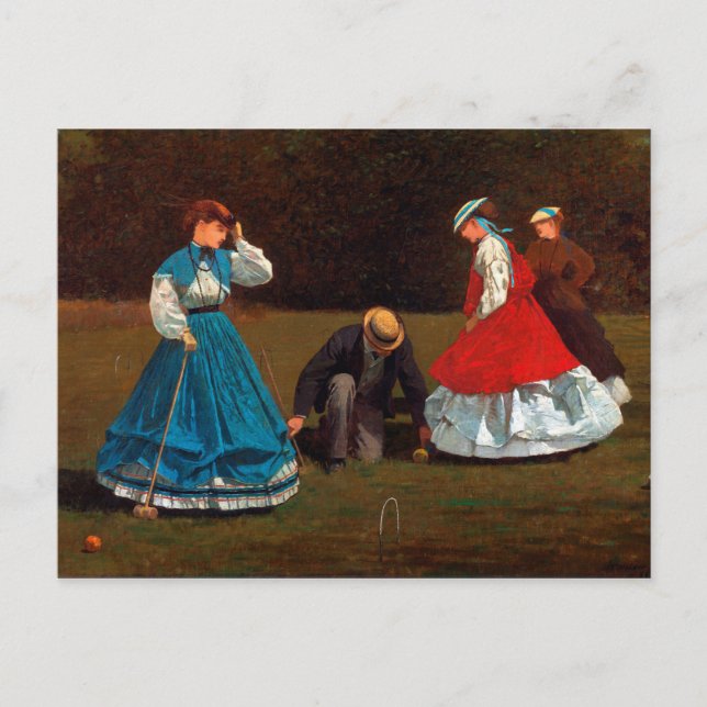 Croquet Scene by Winslow Homer (1866) Postcard (Front)