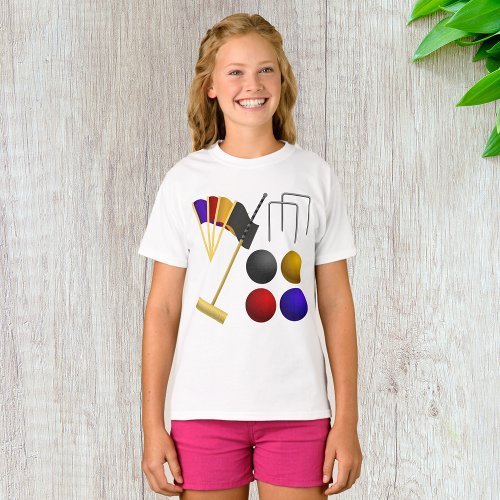Croquet Set Girls T_Shirt