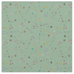 Croquet Set Lawn Games Jade Green Patterned Fabric