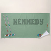 Croquet Set Lawn Games Jade Green Personalized