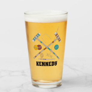 Croquet Set, Lawn Games Personalized Glass