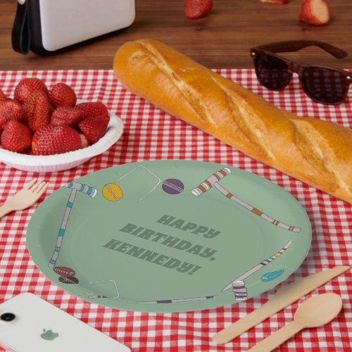 Croquet Set Yard Game Custom Outdoor Party Paper Plates