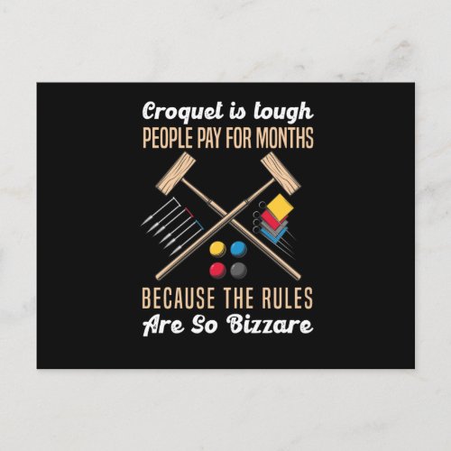 Croquet Sport Rich Rules Croquet Club Postcard