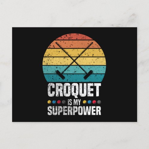 Croquet Superpower Postcard