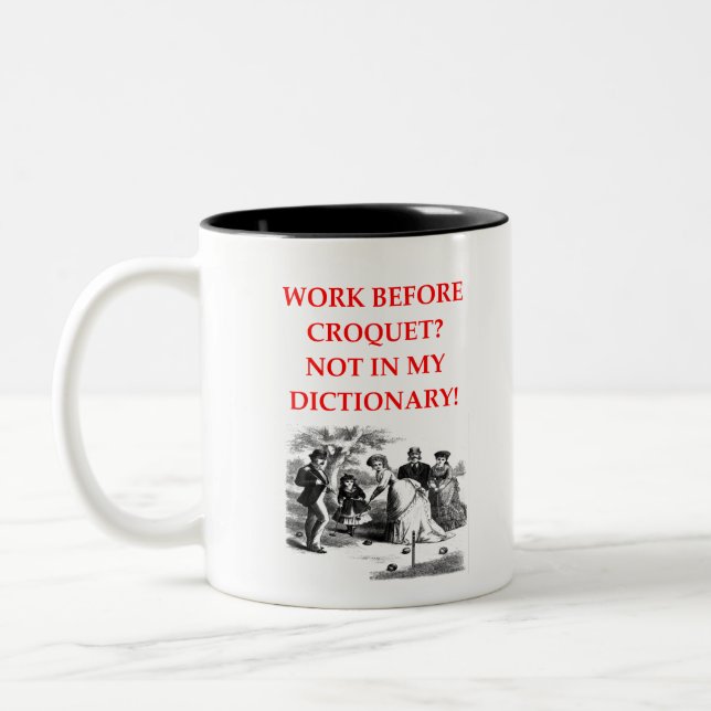 CROQUET Two-Tone COFFEE MUG (Left)