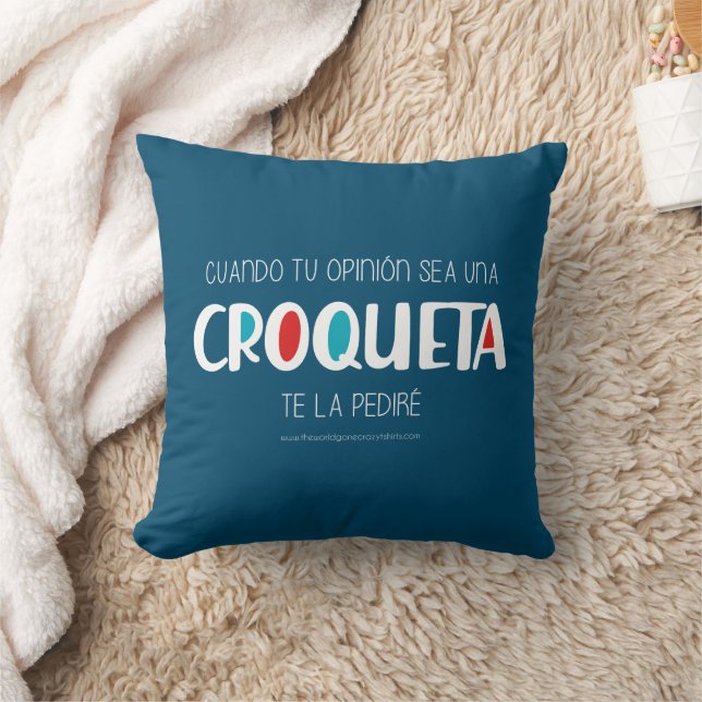 Croqueta Throw Pillow (Blanket)