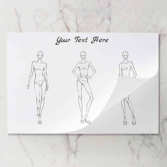 Croquis Sketch Figure Drawing for Fashion Design Paper Pad (Folded)