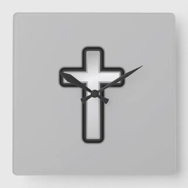 Cross Acrylic Wall Clock | Zazzle
