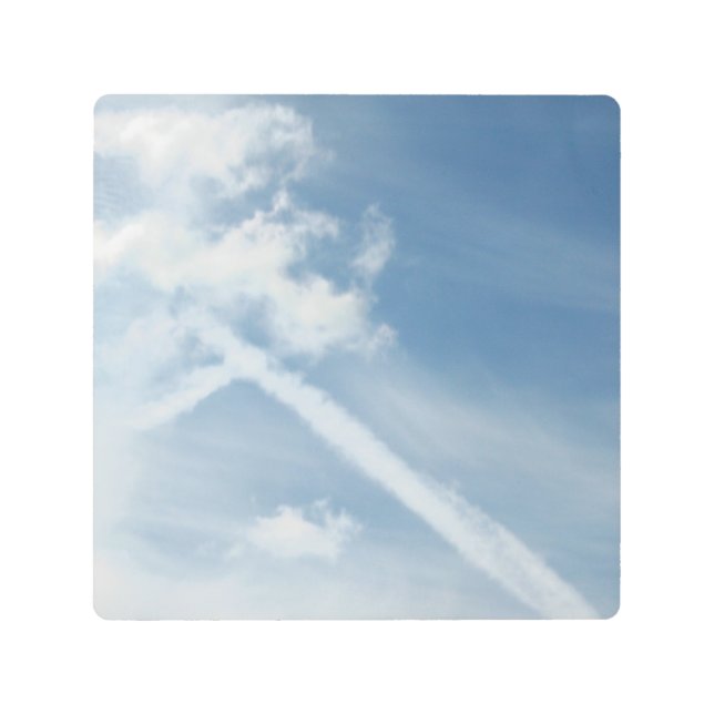 Cross Among Clouds Photo Metal Print (Front)