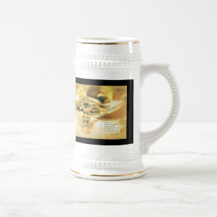 Cross and Bible Quote - Christianity Beer Stein
