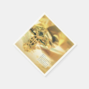 Cross and Bible Quote - Christmas Paper Napkins