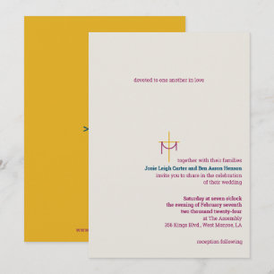 Cross and Cloth Wedding Invitation