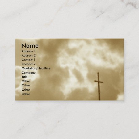 Cross And Clouds Business Cards
