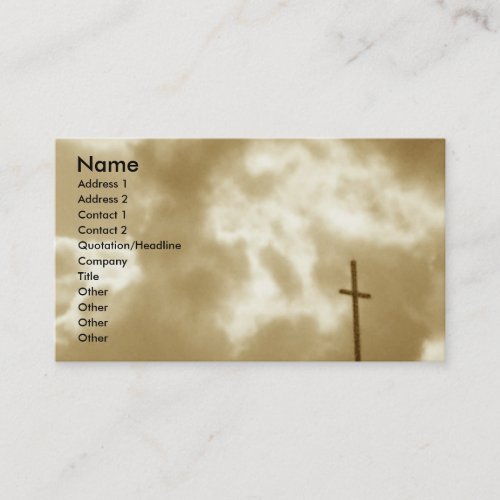 Cross and Clouds Business Cards