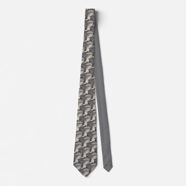 Cross and Crown Christian symbol  Neck Tie (Front)