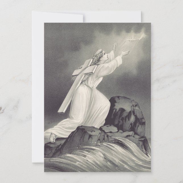 Cross and Crown Christian symbol  Thank You Card (Front)