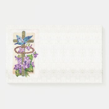 Cross And Crown Of Thorns Post-it Notes by justcrosses at Zazzle