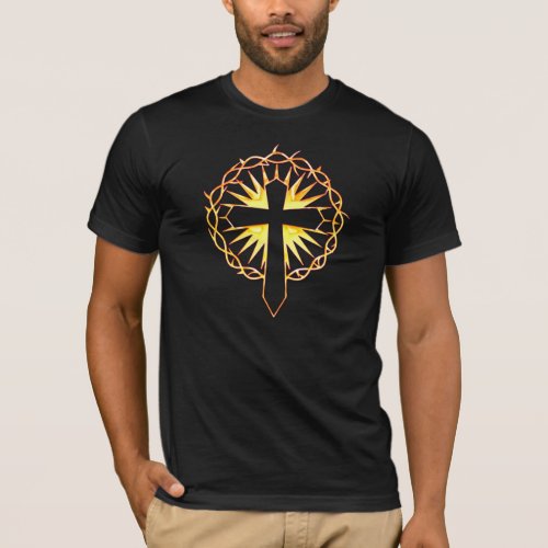 Cross and Crown of Thorns T_Shirt