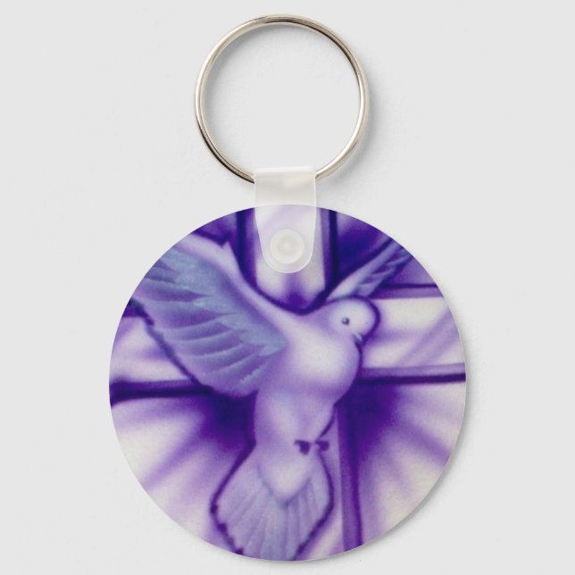 Cross and Dove Keychain (Front)