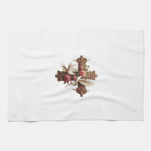 Cross and Doves PNG Clipart - Religious Christian Kitchen Towel