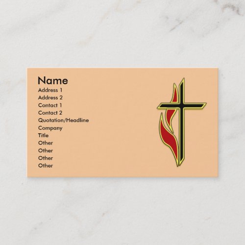 CROSS AND FLAME BUSINESS CARDS