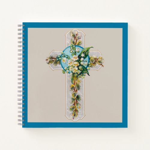 Cross and Flowers Notebook