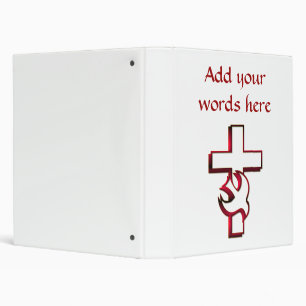 Cross and Holy Spirit / Holy Ghost 3 Ring Binder