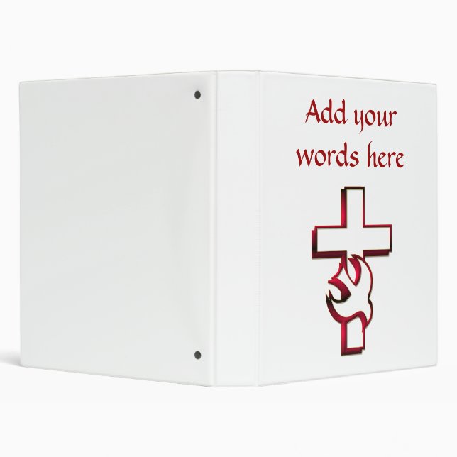 Cross and Holy Spirit / Holy Ghost 3 Ring Binder (Background)