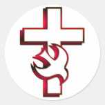 Cross and Holy Spirit / Holy Ghost Classic Round Sticker