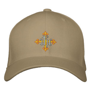 Cross and Jesus' Name Embroidered Baseball Hat