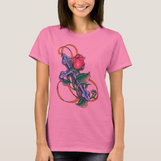 Cross and Rose Tattoo Shirt