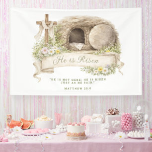 Cross and Tomb Resurrection Day Banner